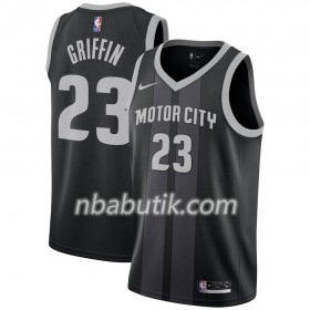 NBA Mænd Trøje Detroit Pistons Blake Griffin 23 2018-19 Nike City Edition Sort Blå Swingman